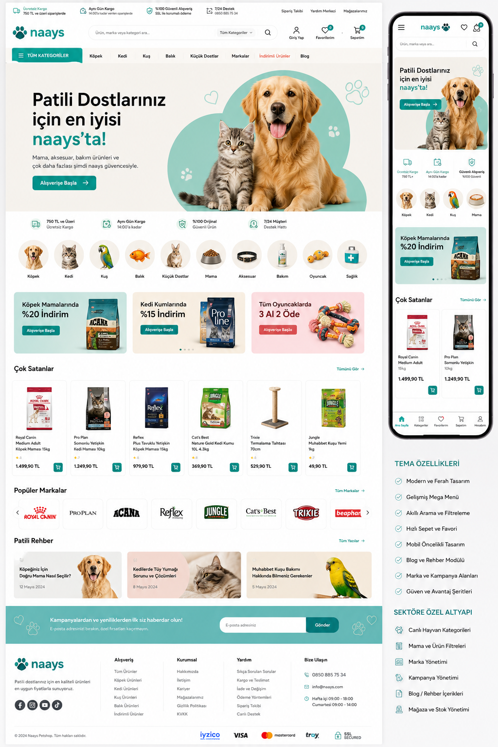 Naays Petshop tema önizlemesi